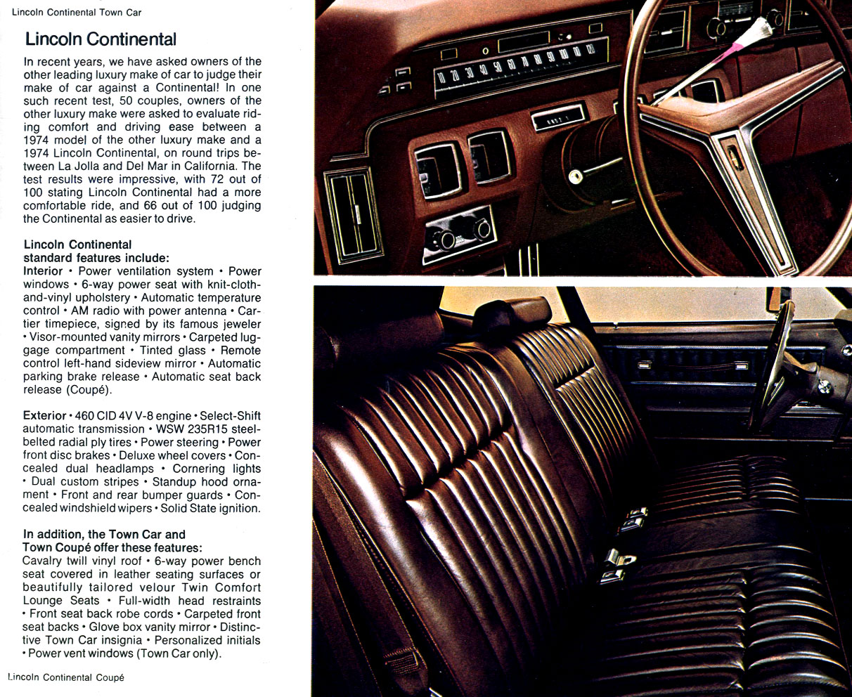 1974 Lincoln Mercury Brochure Page 8